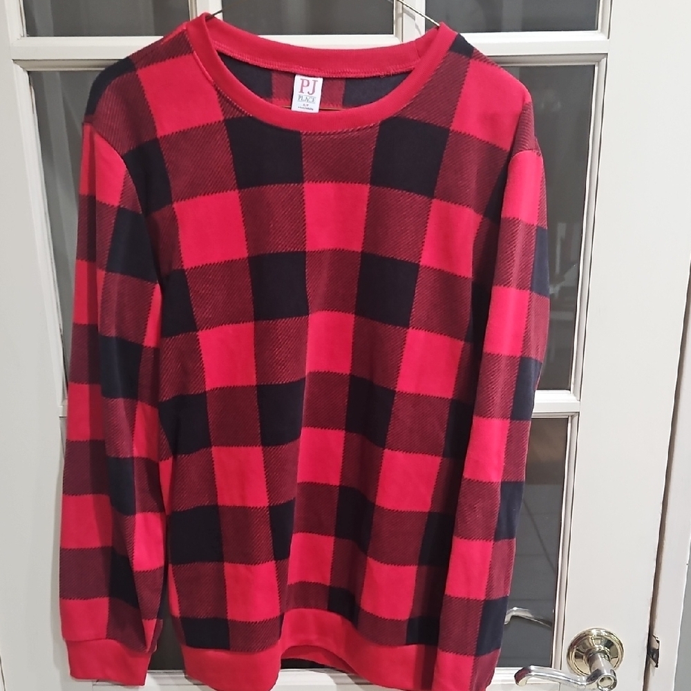 PJ Place Red and Black Checkered Top Sleepwear